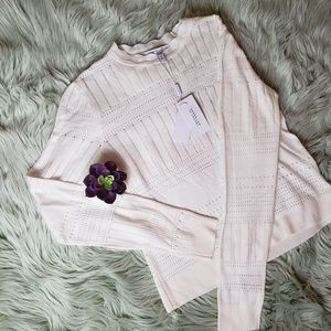 Nwt 10 crosby Derek Lam ivory lace sweater